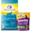 Wellness Complete Health Adult Whitefish & Sweet Potato Recipe Dry Dog Food & Wellness The Rewarding Life Lamb & Salmon Soft & Chewy Natural Dog Treats -Cozy Paws 294002 MAIN. AC SS1800 V1669095497