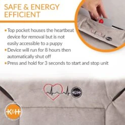K&H Pet Products Mother's Heartbeat Fleece Puppy Crate Pad -Cozy Paws 296525 PT3. AC SS1800 V1627943262