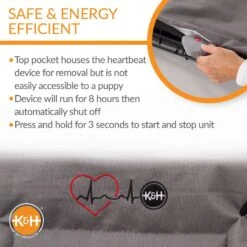 K&H Pet Products Mother's Heartbeat Puppy Crate Pad -Cozy Paws 296527 PT3. AC SS1800 V1627950671