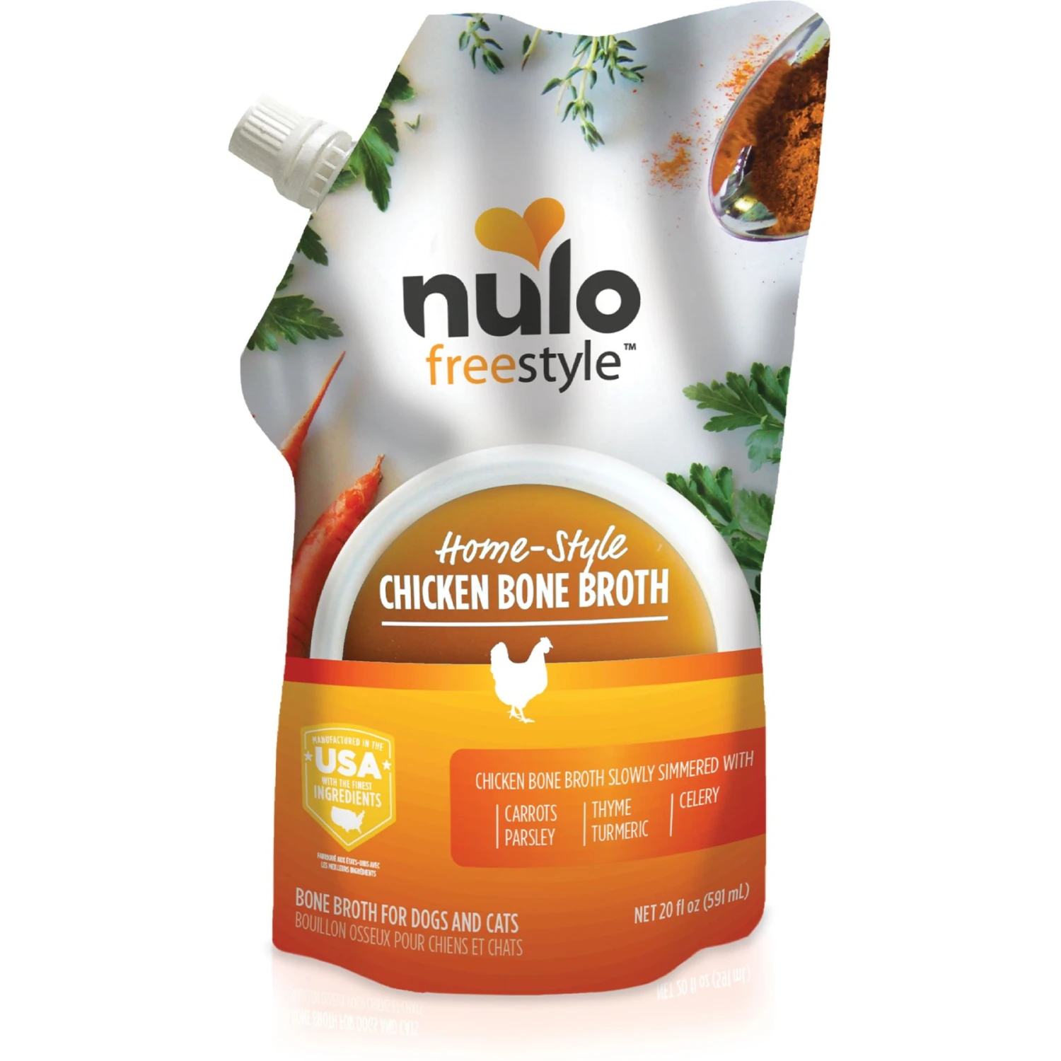 Nulo FreeStyle Grain-Free Home-Style Chicken Bone Broth Dog & Cat Topper, 20-oz Pouch 3 Nulo FreeStyle Grain-Free Home-Style Chicken Bone Broth Dog & Cat Topper, 20-oz Pouch