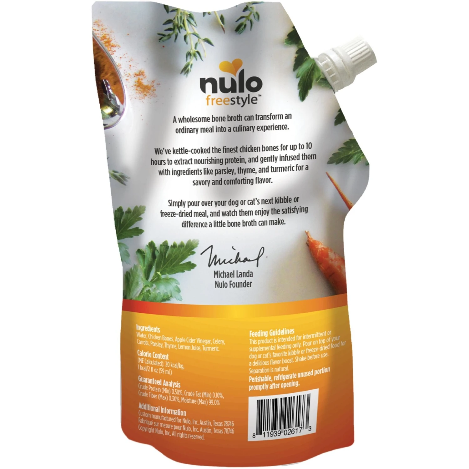 Nulo FreeStyle Grain-Free Home-Style Chicken Bone Broth Dog & Cat Topper, 20-oz Pouch 4 Nulo FreeStyle Grain-Free Home-Style Chicken Bone Broth Dog & Cat Topper, 20-oz Pouch - Image 2