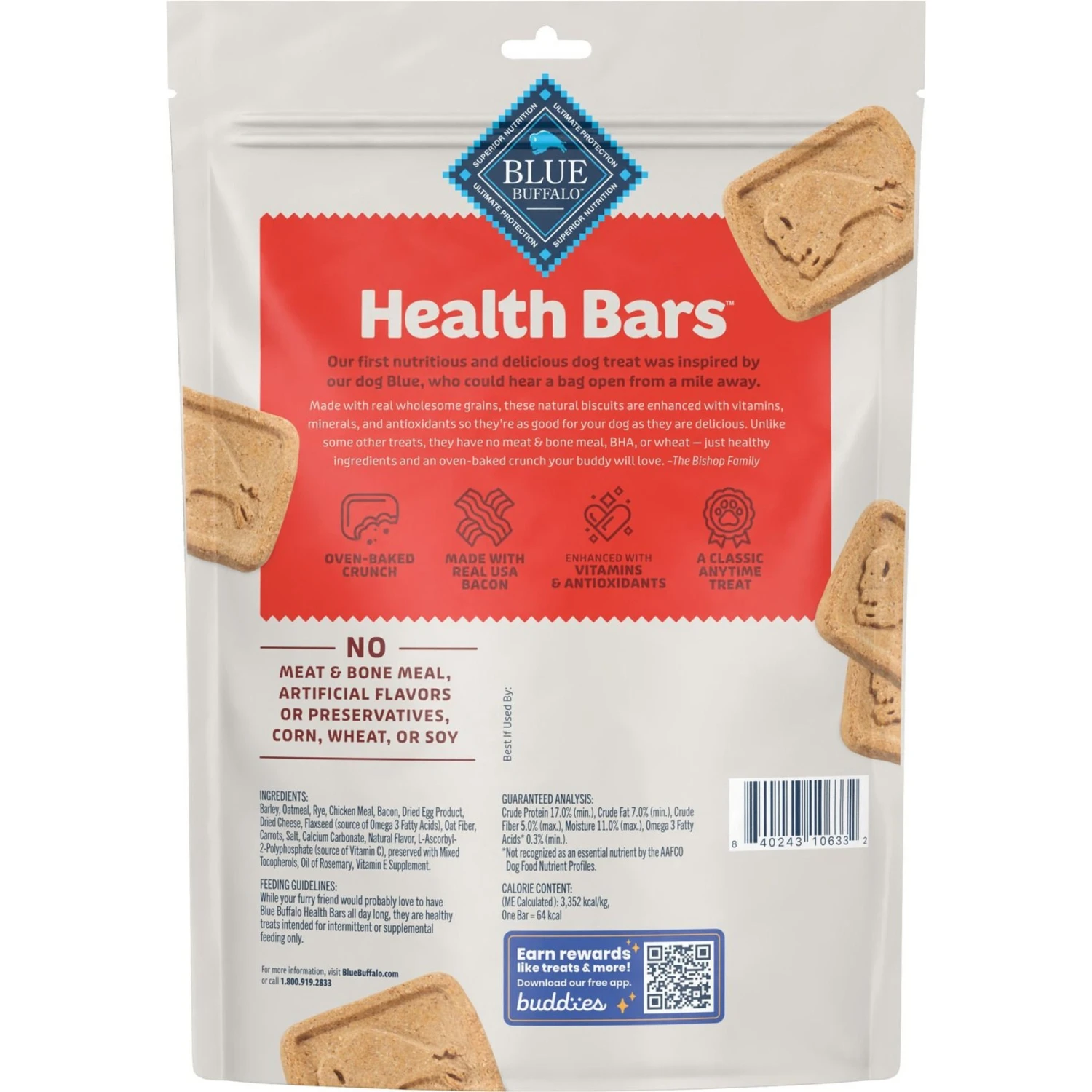 Blue Buffalo Life Protection Formula Small Bite Adult Chicken & Brown Rice Recipe Dry Dog Food & Blue Buffalo Health Bars Baked With Bacon, Egg & Cheese Dog Treats 9 Blue Buffalo Life Protection Formula Small Bite Adult Chicken & Brown Rice Recipe Dry Dog Food & Blue Buffalo Health Bars Baked With Bacon, Egg & Cheese Dog Treats - Image 7