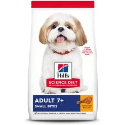 Hill's Science Diet Adult 7+ Small Bites Chicken Meal, Barley & Rice Recipe Dry Dog Food & Hill's Science Diet Adult 7+ Chicken & Barley Entree Canned Dog Food -Cozy Paws 298084 PT1. AC SS1800 V1693256185