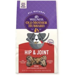 Old Mother Hubbard By Wellness Mother's Solutions Hip & Joint Natural Oven-Baked Biscuits Dog Treats & Wellness CORE Bowl Boosters Joint Health Adult Dry Dog Food Topper, 4-oz Bag -Cozy Paws 298362 PT5. AC SS1800 V1703195401