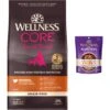Wellness CORE Grain-Free Small Breed Turkey & Chicken Recipe Dry Dog Food & Wellness CORE Bowl Boosters Bare Turkey Freeze-Dried Dog Food Mixer Or Topper -Cozy Paws 298700 MAIN. AC SS1800 V1703195409