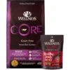 Wellness CORE Grain-Free Senior Deboned Turkey Recipe Dry Dog Food & Wellness CORE Healthy Joints Beef Grain-Free Crunchy Dog Treats