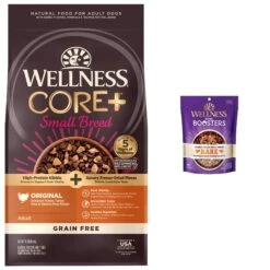 Wellness CORE RawRev Grain-Free Small Breed Original Recipe With Freeze-Dried Turkey Dry Dog Food & Wellness CORE Bowl Boosters Bare Turkey Freeze-Dried Dog Food Mixer Or Topper