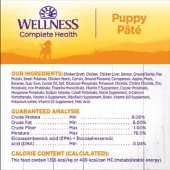 Wellness Large Breed Complete Health Puppy Deboned Chicken, Brown Rice & Salmon Meal Recipe Dry Dog Food & Wellness Complete Health Just For Puppy Canned Dog Food -Cozy Paws 298728 PT2. AC SS1800 V1691425678