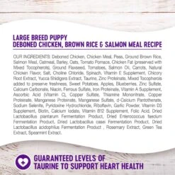 Wellness Large Breed Complete Health Puppy Deboned Chicken, Brown Rice & Salmon Meal Recipe Dry Dog Food & Wellness CORE Bowl Boosters Bare Turkey Freeze-Dried Dog Food Mixer Or Topper -Cozy Paws 298730 PT2. AC SS1800 V1703195462
