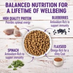 Wellness Large Breed Complete Health Puppy Deboned Chicken, Brown Rice & Salmon Meal Recipe Dry Dog Food & Wellness CORE Bowl Boosters Bare Turkey Freeze-Dried Dog Food Mixer Or Topper -Cozy Paws 298730 PT3. AC SS1800 V1703195459