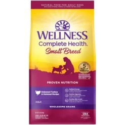 Wellness Small Breed Complete Health Adult Turkey & Oatmeal Recipe Natural Dry Dog Food & Wellness CORE Bowl Boosters Bare Turkey Freeze-Dried Dog Food Mixer Or Topper -Cozy Paws 298746 PT1. AC SS1800 V1703195399