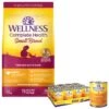 Wellness Small Breed Complete Health Puppy Turkey, Oatmeal & Salmon Meal Recipe Dry Dog Food & Wellness Complete Health Just For Puppy Canned Dog Food -Cozy Paws 298748 MAIN. AC SS1800 V1691425731