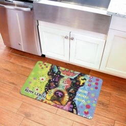 Bungalow Flooring By Dean Russo Boston Terrier Personalized Floor Mat -Cozy Paws 299140 PT2. AC SS1800 V1621352626