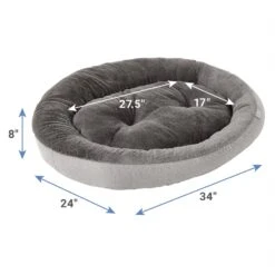 Frisco Herringbone Hi-Low Cuddler Dog & Cat Bed -Cozy Paws 299441 PT1. AC SS1800 V1637165368
