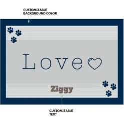 Frisco Love Cutout Personalized Dog & Cat Placemat -Cozy Paws 299558 PT1. AC SS1800 V1636047788
