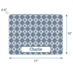 Frisco Boho Damask Personalized Dog & Cat Placemat -Cozy Paws 299562 PT3. AC SS1800 V1636120501