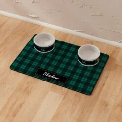Frisco Plaid Personalized Dog & Cat Placemat -Cozy Paws 299564 PT8. AC SS1800 V1636048771