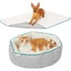 Frisco Sherpa Dog & Cat Blanket & Frisco Sherpa Hexagon Bolster Cat & Dog Bed -Cozy Paws 303598 MAIN. AC SS1800 V1623064658