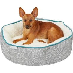 Frisco Sherpa Dog & Cat Blanket & Frisco Sherpa Hexagon Bolster Cat & Dog Bed -Cozy Paws 303598 PT4. AC SS1800 V1623089541