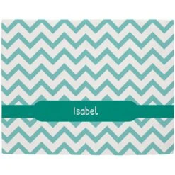 Frisco Personalized Subtle Chevron Sherpa Cat & Dog Blanket, 30" X 40"