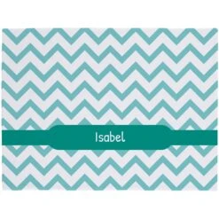 Frisco Personalized Subtle Chevron Soft Fleece Cat & Dog Blanket, 30" X 40"