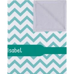 Frisco Personalized Subtle Chevron Soft Fleece Cat & Dog Blanket, 30" X 40" -Cozy Paws 304003 PT2. AC SS1800 V1637608925