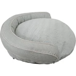 HappyCare Textiles Round Bolster Cat & Dog Bed -Cozy Paws 304144 PT2. AC SS1800 V1622758414