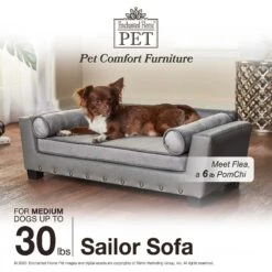 Enchanted Home Pet Sailor Sofa Cat & Dog Bed With Removable Cover -Cozy Paws 305355 PT4. AC SS1800 V1623249475