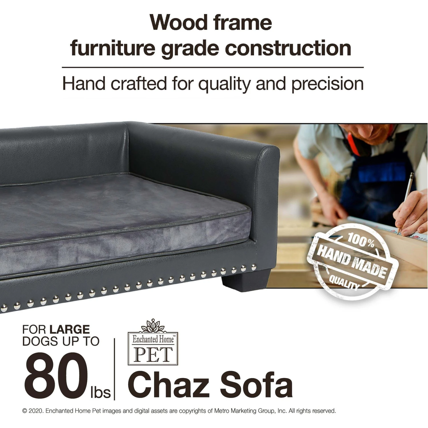 Enchanted Home Pet Chaz Sofa Cat & Dog Bed With Removable Cover 11 Enchanted Home Pet Chaz Sofa Cat & Dog Bed With Removable Cover - Image 9