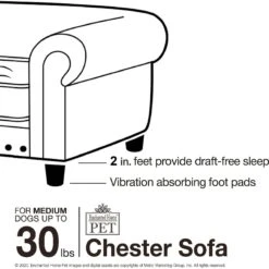 Enchanted Home Pet Chester Sofa Cat & Dog Bed -Cozy Paws 305371 PT7. AC SS1800 V1623283371