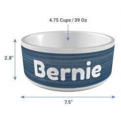 Frisco Personalized Heathered Ceramic Dog Bowl, 4.75-cup, 38oz -Cozy Paws 306767 PT3. AC SS1800 V1636036369