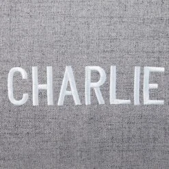 Frisco Personalized Knife Edge Bed, Dark Grey Linen, Large -Cozy Paws 311762 PT4. AC SS1800 V1630593979