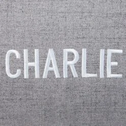 Frisco Personalized Knife Edge Bed, Dark Grey Linen, X-Large -Cozy Paws 311764 PT4. AC SS1800 V1630594020