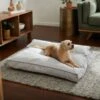 Frisco Personalized Silver Bolstered Bed With Silver Check Bolster -Cozy Paws 311770 MAIN. AC SS1800 V1633102660