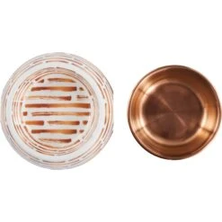 Frisco Copper Print Design Stainless Steel Dog & Cat Bowl -Cozy Paws 311975 PT4. AC SS1800 V1643391116