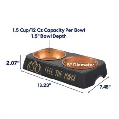 STAR WARS Melamine Stainless Steel Double Dog & Cat Bowl -Cozy Paws 315271 PT1. AC SS1800 V1685731886