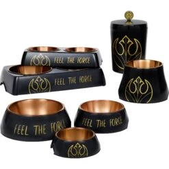 STAR WARS REBEL ICON Elevated Melamine Stainless Steel Dog & Cat Bowl, Black, 1.5 Cup -Cozy Paws 315274 PT8. AC SS1800 V1647288691