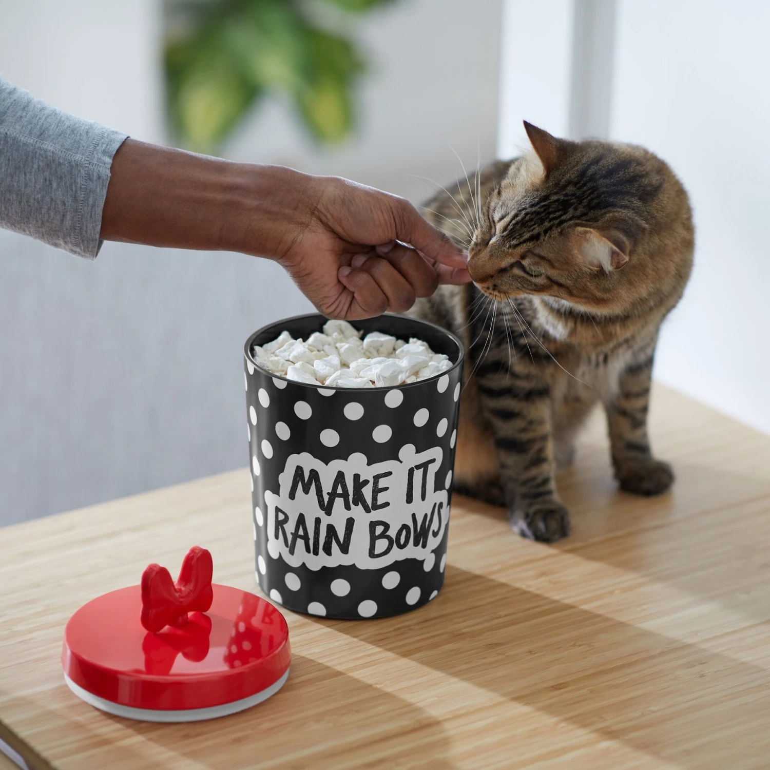 Disney Minnie Mouse Peek-A-Boo Melamine Dog & Cat Treat Jar 6 Disney Minnie Mouse Peek-A-Boo Melamine Dog & Cat Treat Jar - Image 4