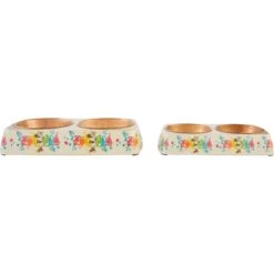 Disney Minnie Mouse Summer Bamboo Melamine Stainless Steel Double Dog & Cat Bowl -Cozy Paws 315343 PT5. AC SS1800 V1646328529