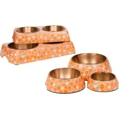 Disney Mickey Mouse Orange Bamboo Melamine Stainless Steel Dog & Cat Bowl -Cozy Paws 315346 PT8. AC SS1800 V1647288750