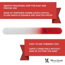 Warren London Glass Nail File 10 Warren London Glass Nail File -Cozy Paws 316281 PT2. AC SS1800 V1627355307