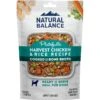 Natural Balance Platefulls Harvest Chicken & Rice Recipe Wet Dog Food, 9-oz Pouch, Case Of 12