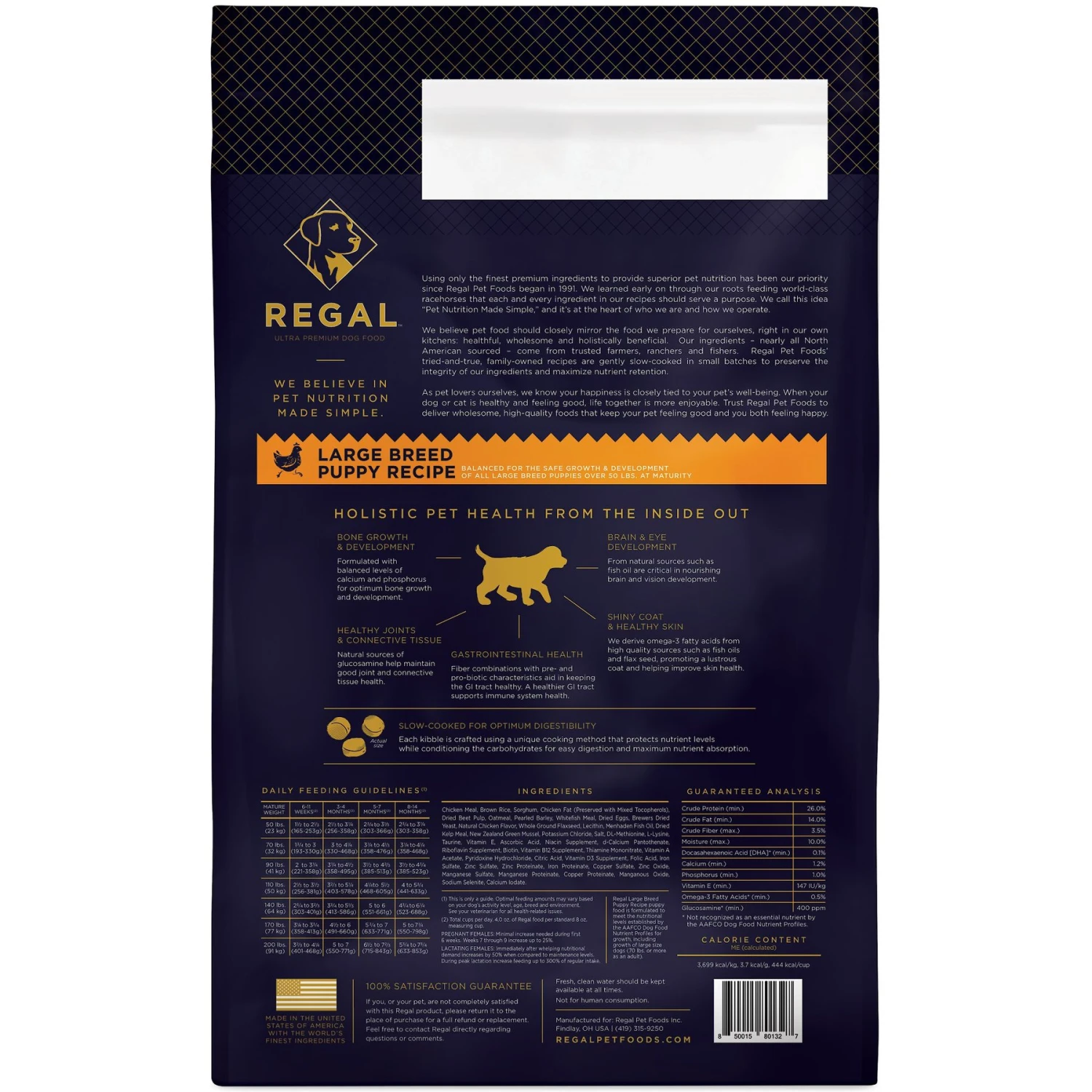 Regal Pet Foods Large Breed Puppy Recipe Dry Dog Food 4 Regal Pet Foods Large Breed Puppy Recipe Dry Dog Food - Image 2