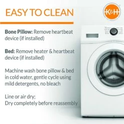 K&H Pet Products Mother’s Heartbeat Heated Bolster Puppy Bed -Cozy Paws 316709 PT7. AC SS1800 V1637626286