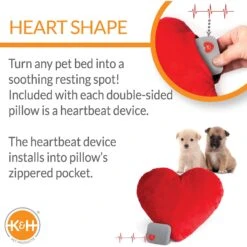 K&H Pet Products Mother's Heartbeat Puppy Heart Pillow -Cozy Paws 316725 PT2. AC SS1800 V1637624275