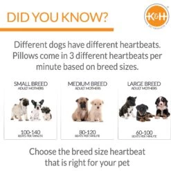 K&H Pet Products Mother's Heartbeat Puppy Heart Pillow -Cozy Paws 316725 PT3. AC SS1800 V1637623058