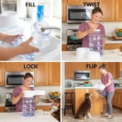 PetFusion H2O Gravity Dog & Cat Waterer -Cozy Paws 316743 PT3. AC SS1800 V1632180388