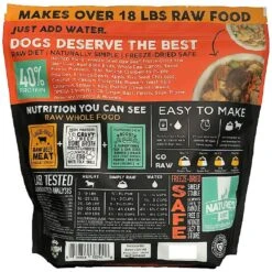 Nature's Diet Fresh Beef Simply Raw Freeze-Dried Dog Food, 3-lb Bag -Cozy Paws 318131 PT1. AC SS1800 V1628804781
