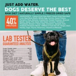 Nature's Diet Fresh Beef Simply Raw Freeze-Dried Dog Food, 3-lb Bag -Cozy Paws 318131 PT5. AC SS1800 V1628803918