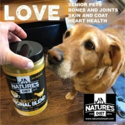 Nature's Diet Original Blend Beef Bone Broth Dry Dog & Cat Food Topping, 16-oz Jar -Cozy Paws 318135 PT5. AC SS1800 V1628807208